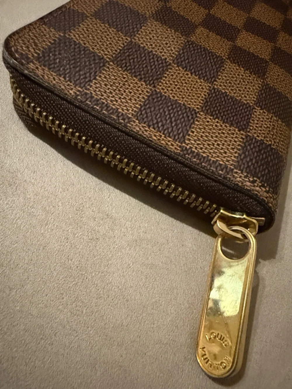 💯 Authentic Louis Vuitton Zippy Compact Wallet Damier Ebene